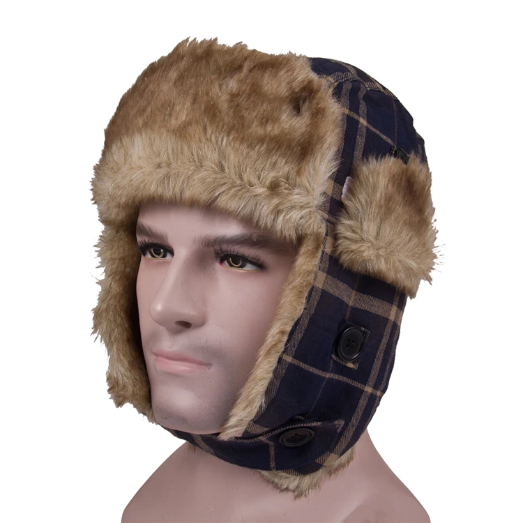 Customized Plush Earmuffs Ear Flap Winter Warm Hat And Caps