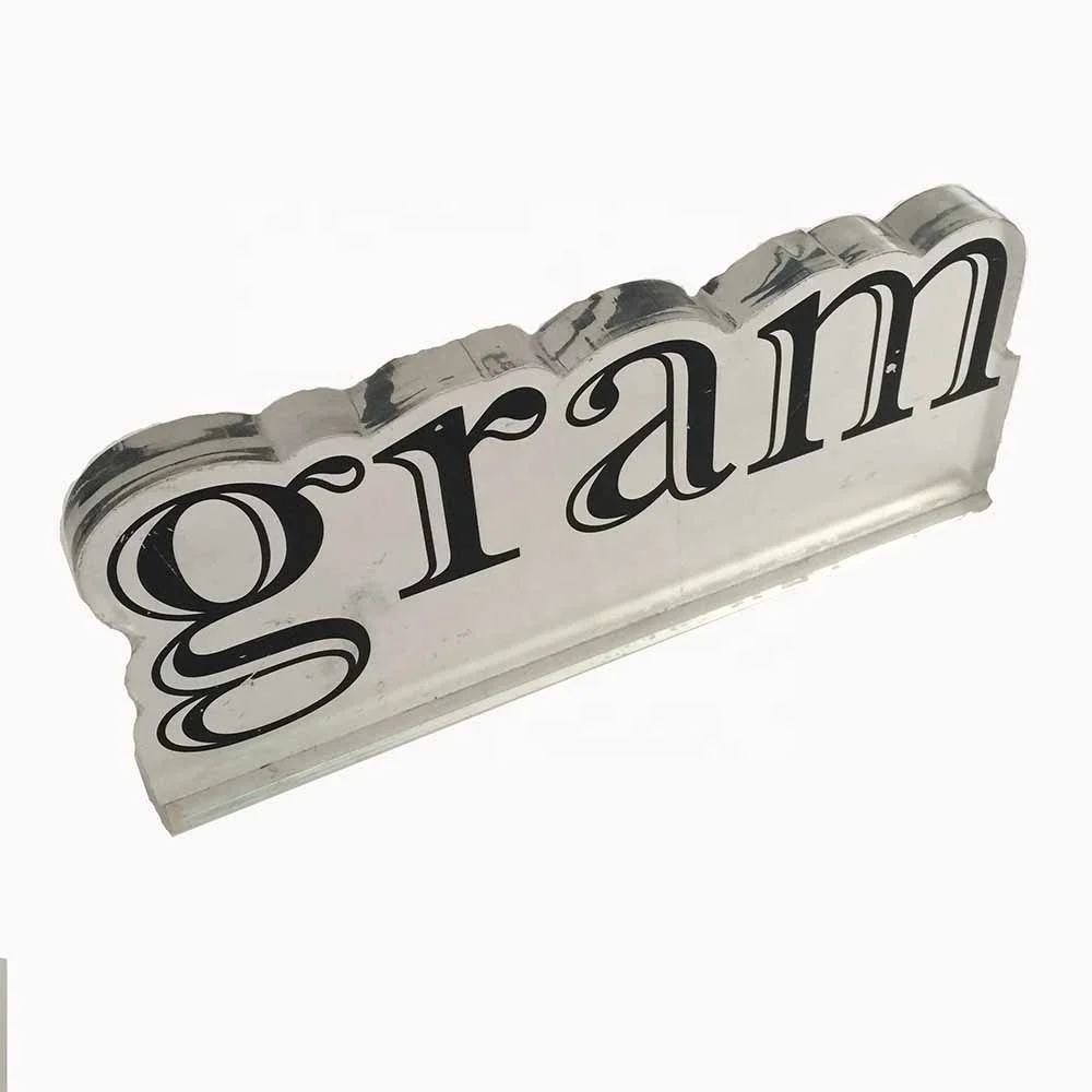 
Plastic products plexiglass transparent printing word acrylic printing logo block 