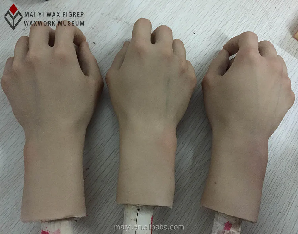 artificial silicone hands used for props