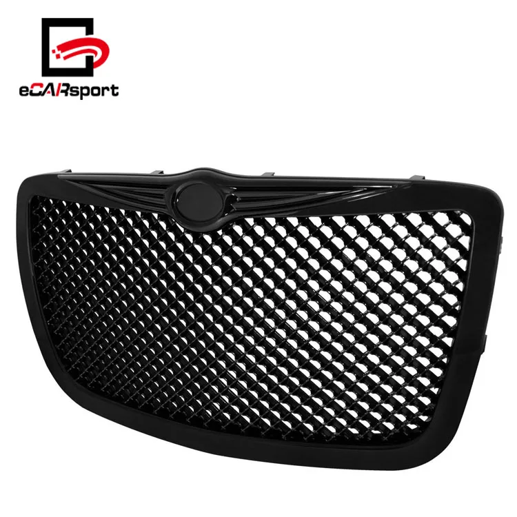 ECARsport Black Diamond Car Mesh Front Hood Bumper Grille Grill for Chrysler 300 300C 04-10
