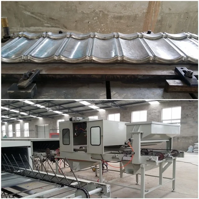 Construction machineType Color Stone sand blasting coated steel roof machine/stone coated roof tiles production line