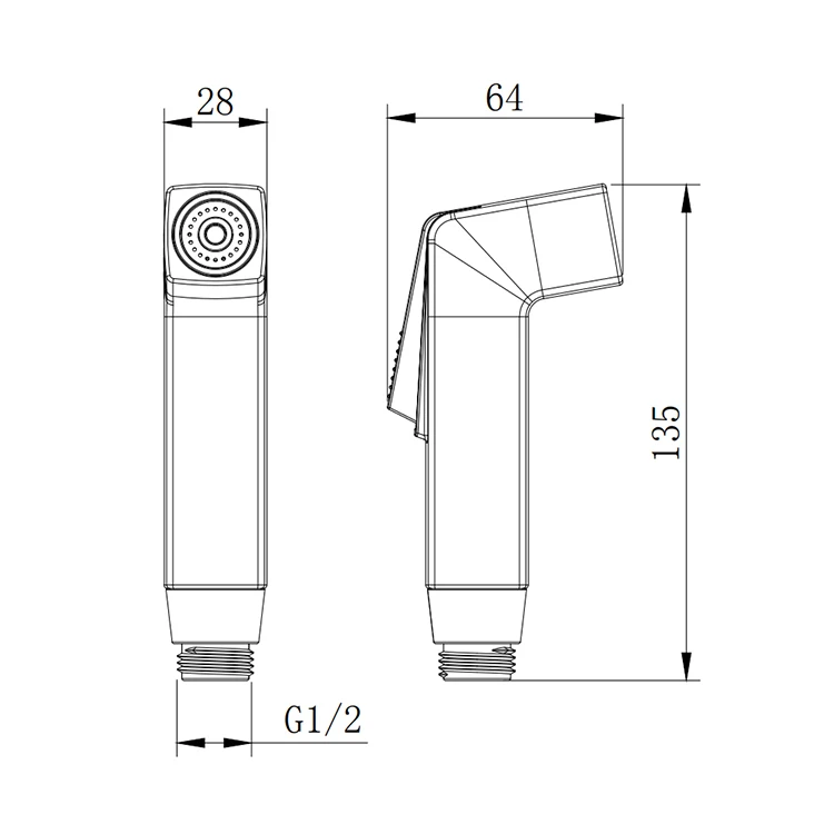 RAINSHOWER NEW DESIGN firmer bathroom rechargeable handheld muslim shattaf accessories abc adjustable for toilet