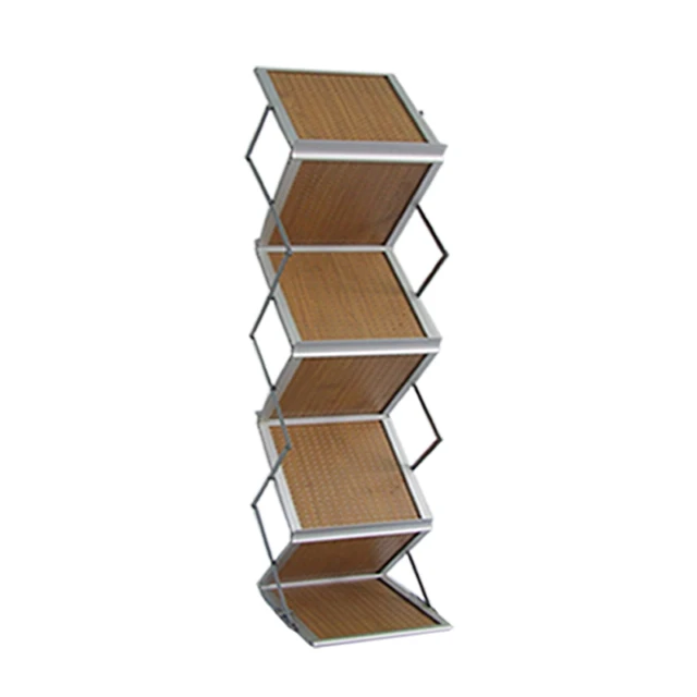 A3/A4 aluminum foldable literature display stands, catalogue shelf, brochure holder magazine rack