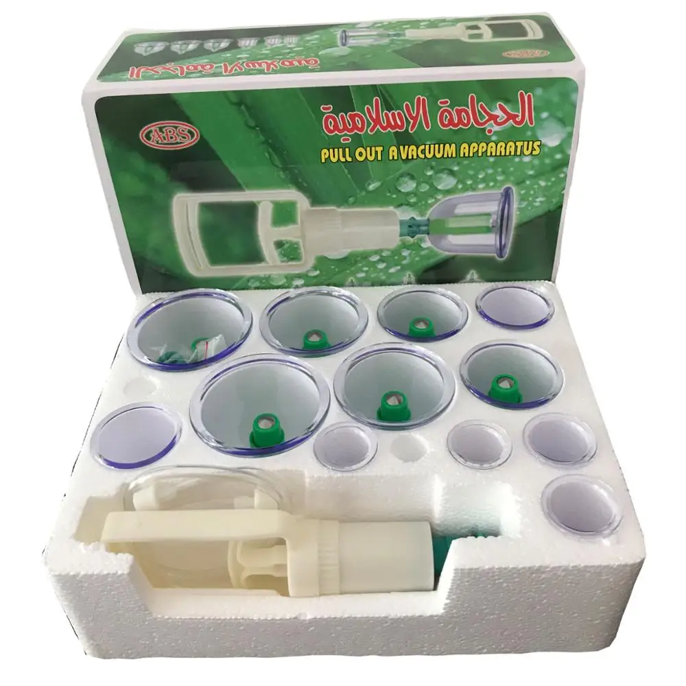 
vacuum cupping set with 12 cups device indiana 