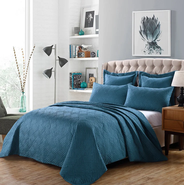 cheap solid color microfiber polyester comforter set / quilt / duvet