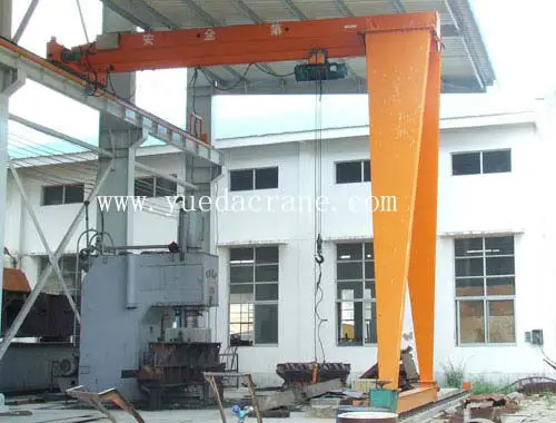 1ton 2ton 3ton 5ton 10ton single girder Semi Gantry Crane With Electric Hoist