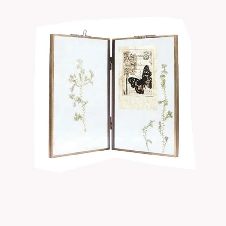 PF-1002 Two Sided Folding Glass Picture Photo Frames