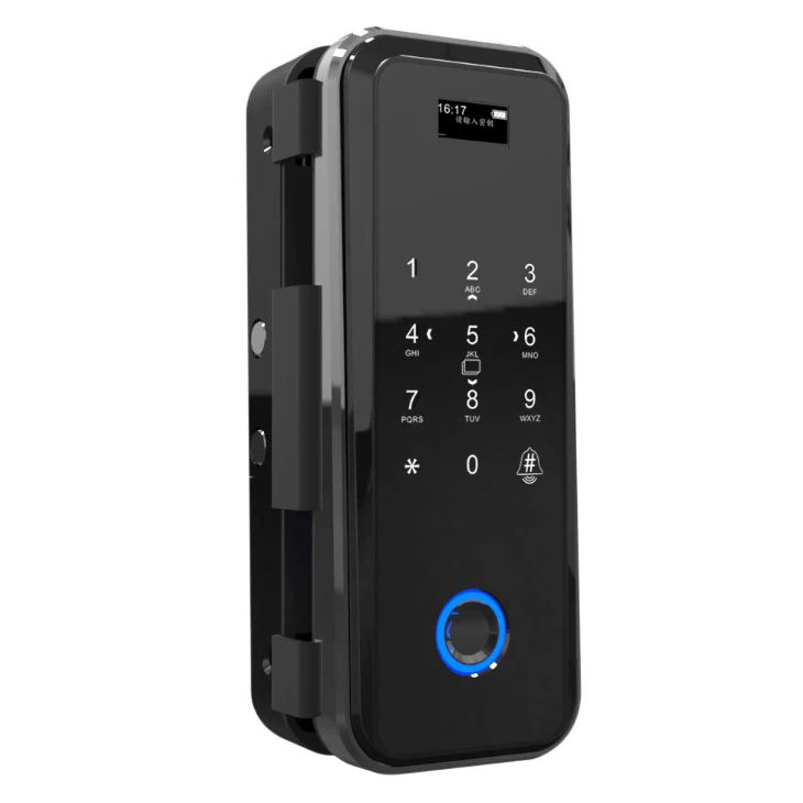 fingerprint door lock for glass door,smart glass door lock,remote sliding door lock for security system