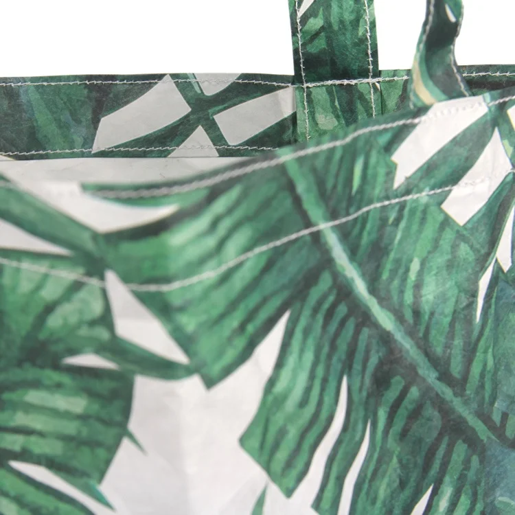 New Eco-friendly Material Fashion Tyvek DuPont Paper Standard Size Bag Foldable Reusable Shopping Bag