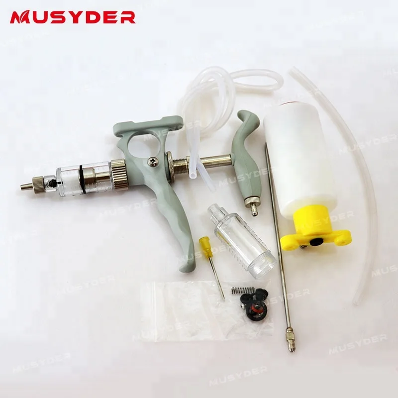 Factory Price Manufacturer Supplier Animal Continuously Vaccination Syringe Gun With Medicinal Bottle