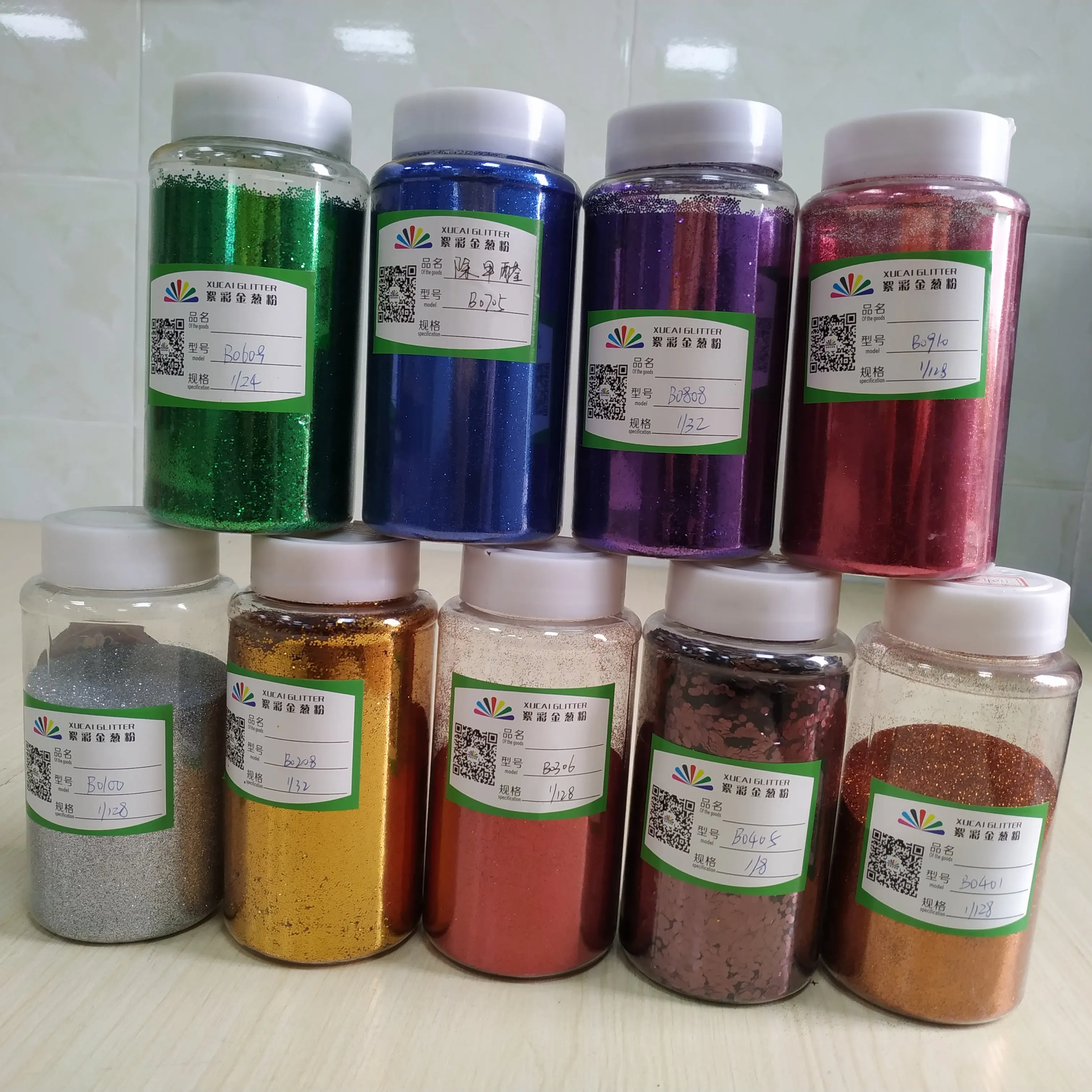 solvent resistant and high temperature resistant acrylic glitter powder bulk chunky acrylic powder