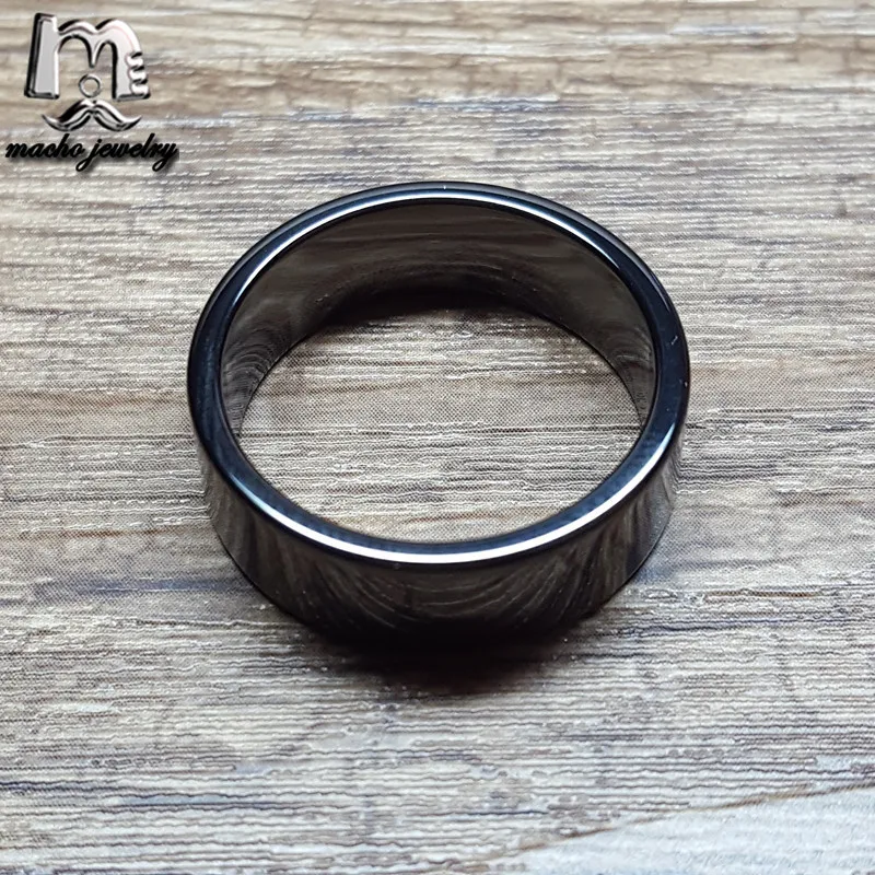 
6MM Black Ceramic Ring Blank Ring for Luxury Jewelry Wholesale 