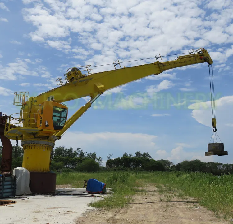 Marine Crane 40m Outreach ABS Ship Deck Crane Telescopic Boom Hydraulic Crane
