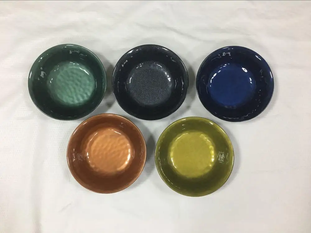 High Quality 5 Color Bronze Melamine Oval Plates Platter Tray