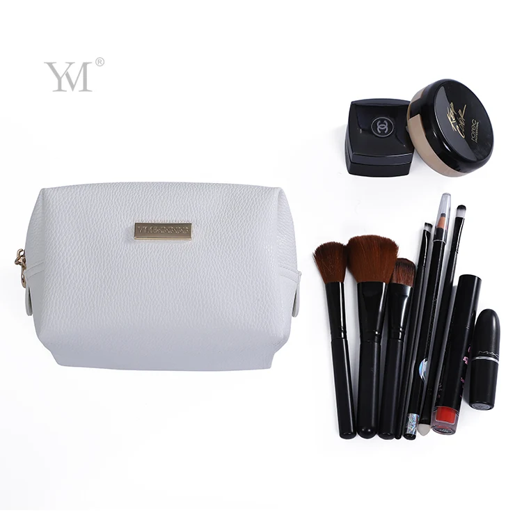 Travel Leather Organizer Luxury Waterproof Fashion Lady Eco-friendly Logo Woman Cosmetic Bag