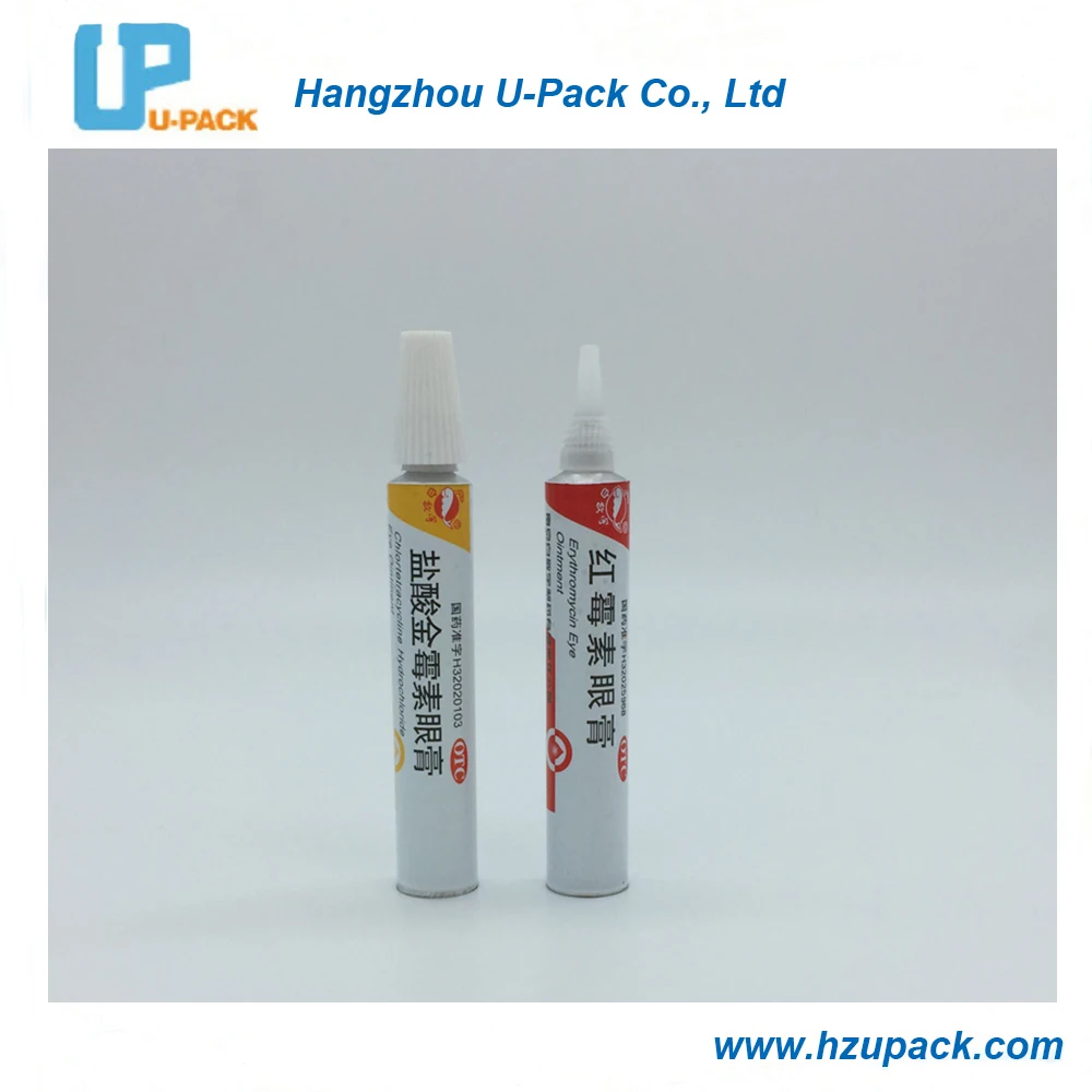3g, 5ml Empty Ointment Aluminum Collapsible Packaging Tube with Extended Nozzle