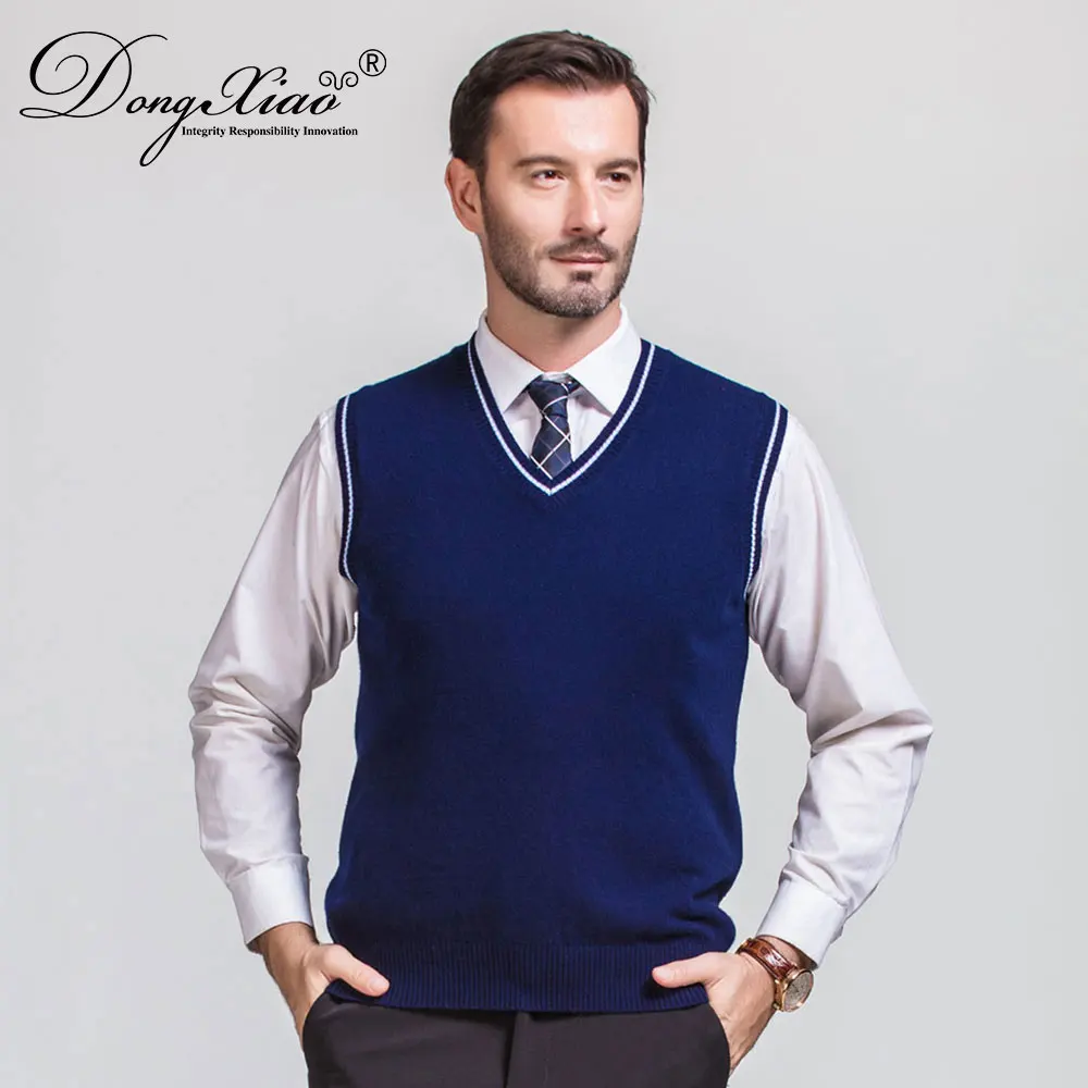Fashion Clothing Men Woolen Sweaters Jackets Turkey Pullover V Neck Wool Vest
