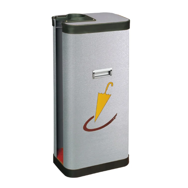 Stainless steel wet umbrella wrapper dispenser with plastic bag