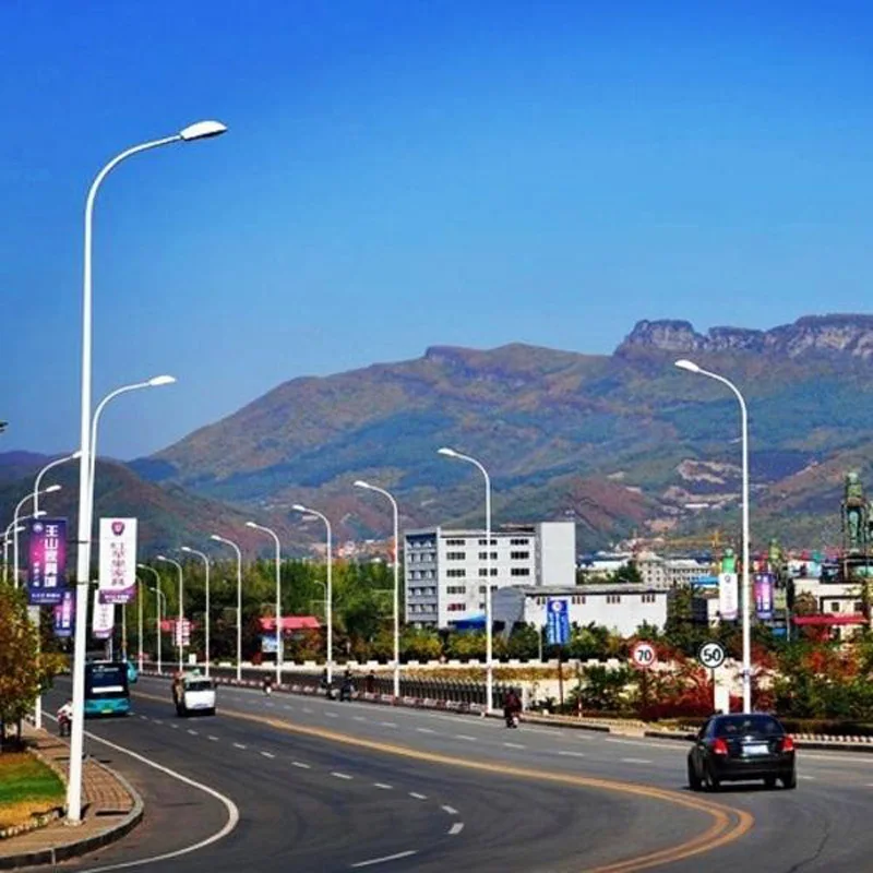 3M Flange HDG Octagonal mid hinged column/ mid hinged galvanized camera pole/street lighting pole