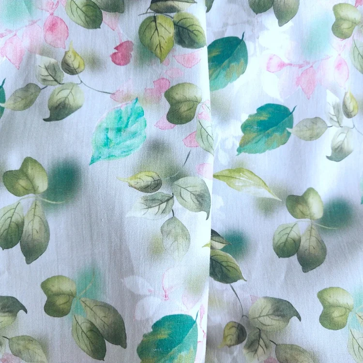 Высококачественный изготовленный на заказ цветочный дизайн цифровая печать 100 вискоза ткань из поплина для рубашек оптовая