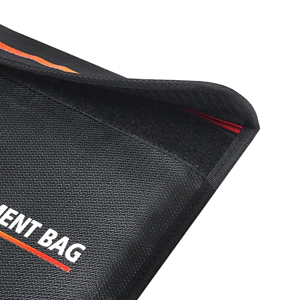 Fireproof Document Bag Non-itchy Coated Fire Resistant Money Bag for Cash Valuables