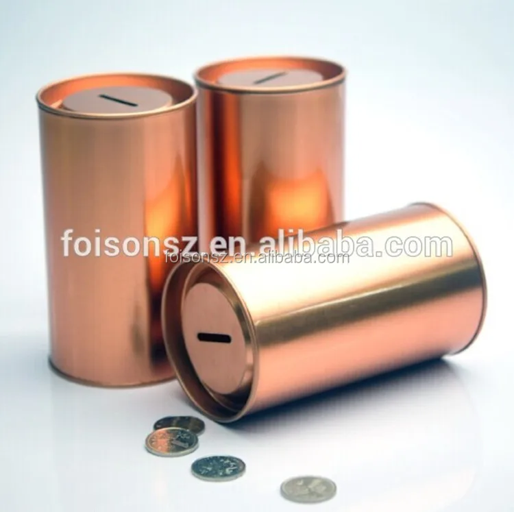 Money Saving boxes Metal Coin Bank Tin Can Piggy tin Boxes packaging