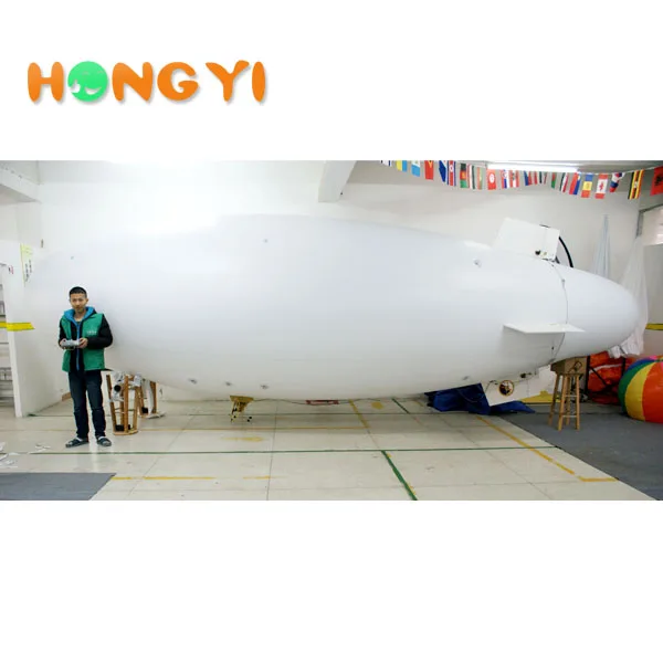 Giant White Remote Controlled Blimp Environmental Non-Toxic Floating Advertising Inflatable Model Airships