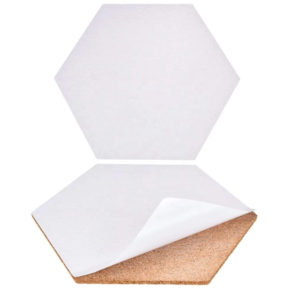 Frameless Hexagon Cork Board, Self Adhesive Cork Notice Board, Mini Wall Bulletin Boards