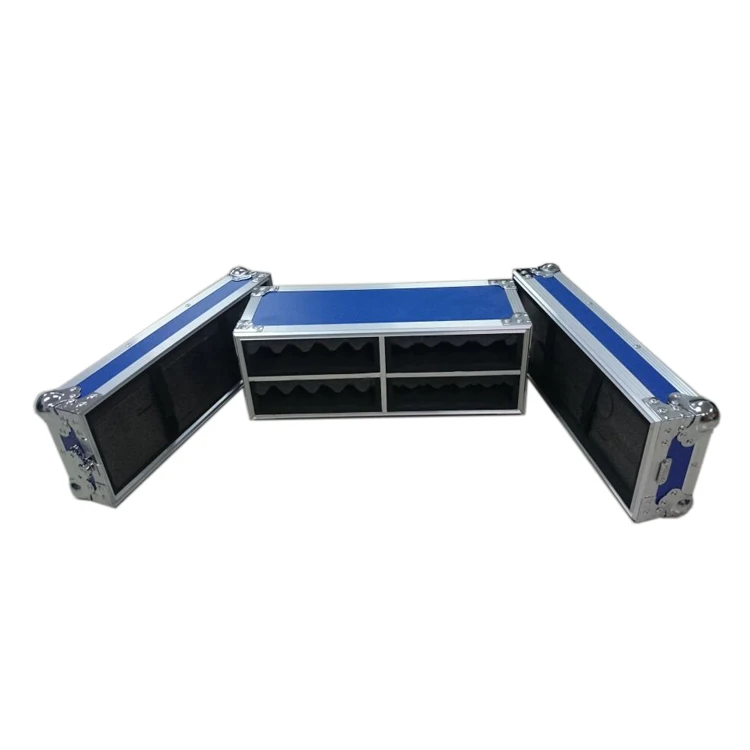Wireless microphone case for 8 mics with foams