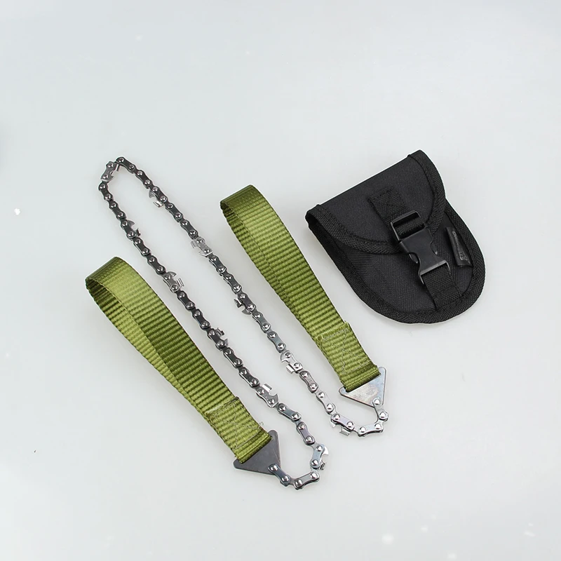 24inch Hand Saw Green Nylon Handles Portable Saw Chain for Camping
