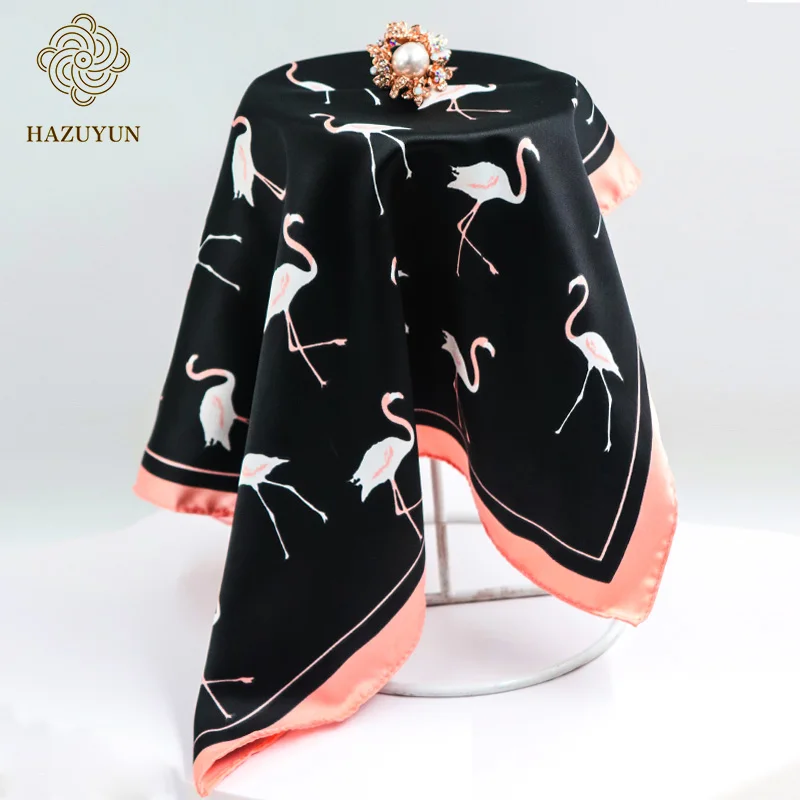 Women ladies print tudung 100% Silk Small Square Bag Scarves Fashion Pattern Hair band Neckerchief Christmas scarves