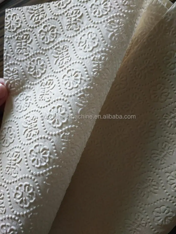 Automatic embossing facial tissue V folded face tissue paper cutting making machine