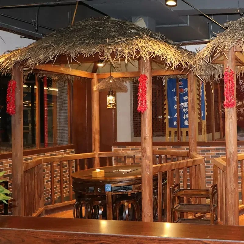 Roof palm grass cover synthetic