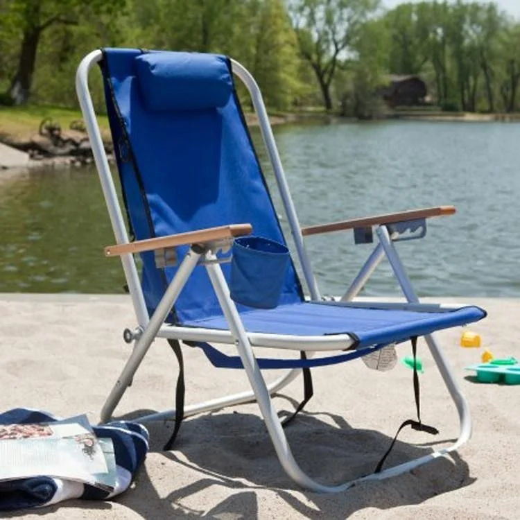 
Outdoor folding reclining beach chair with or without backpack 