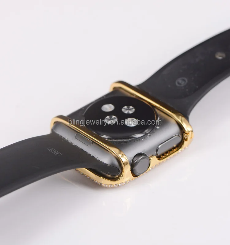 24K Gold Plated Watch Case,Iced out CZ watch case