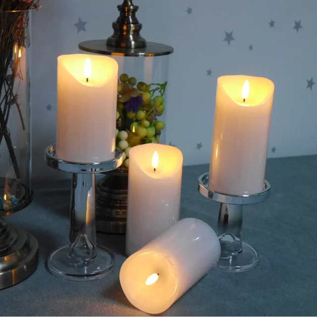 New style LED pillar candle with bullet shape wick