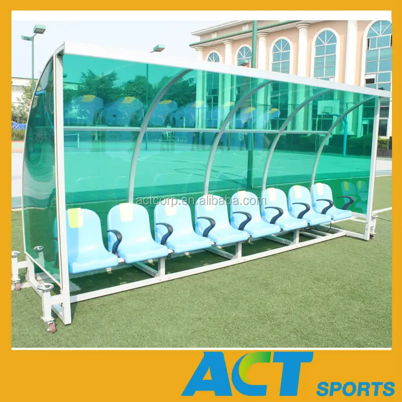 8 seater Soccer player bench football dugout substitute bench with bucket seat