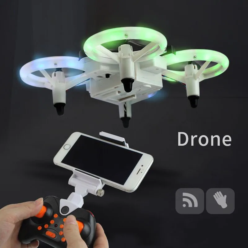 DWI Dowellin 2.4G 4CH D6 Pocket Mini RC UFO Camera Drone with Light