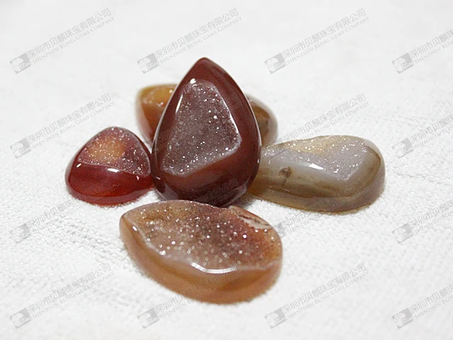 Factory price gemstone druzy agate stone for jewelry making