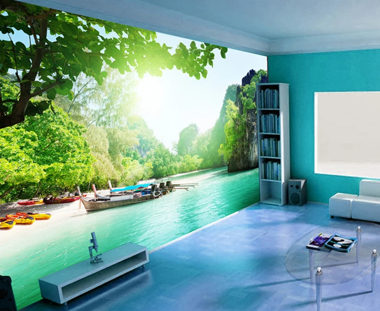 Настраиваемые настенные фрески, красивые пейзажи, пленка и наклейка, обои