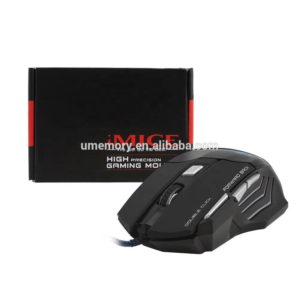 7 Buttons LED USB Wired Gaming Mouse Adjustable 2400DPI for Pro Gamer