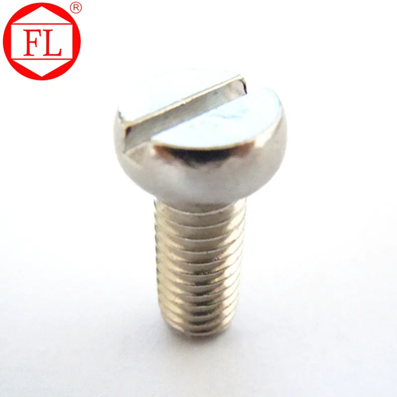 Full thread stainless steel slotted cheese head screws DIN 84