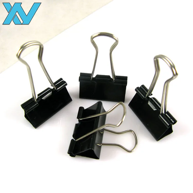 32MM Metal Black Binder Clip Office Stationery Bulldog Clips
