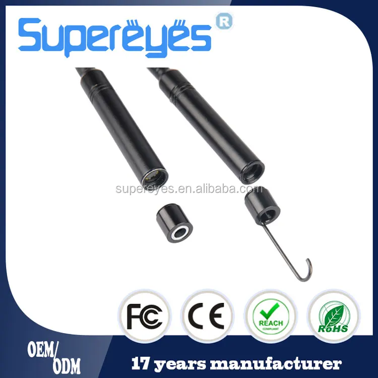 
Supereyes N015 10M 33 FT waterproof 7mm 100X 6 LED portable usb snake tube endoscope borescope inspection camera with reflectors 