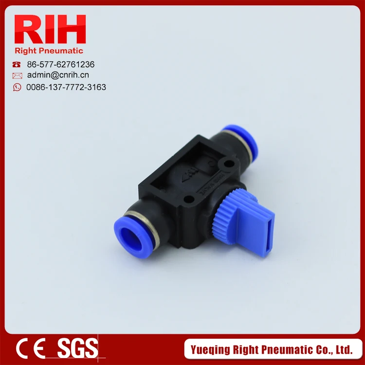 HVFF фитинги запорный 4/6/8/10/12 мм ручной клапан разъемы для воздуха воды, трубы, трубки