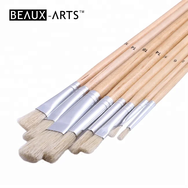 8 шт. щетина масляные малярные ручка с Алюминиевое Крепление набор кистей для рисования