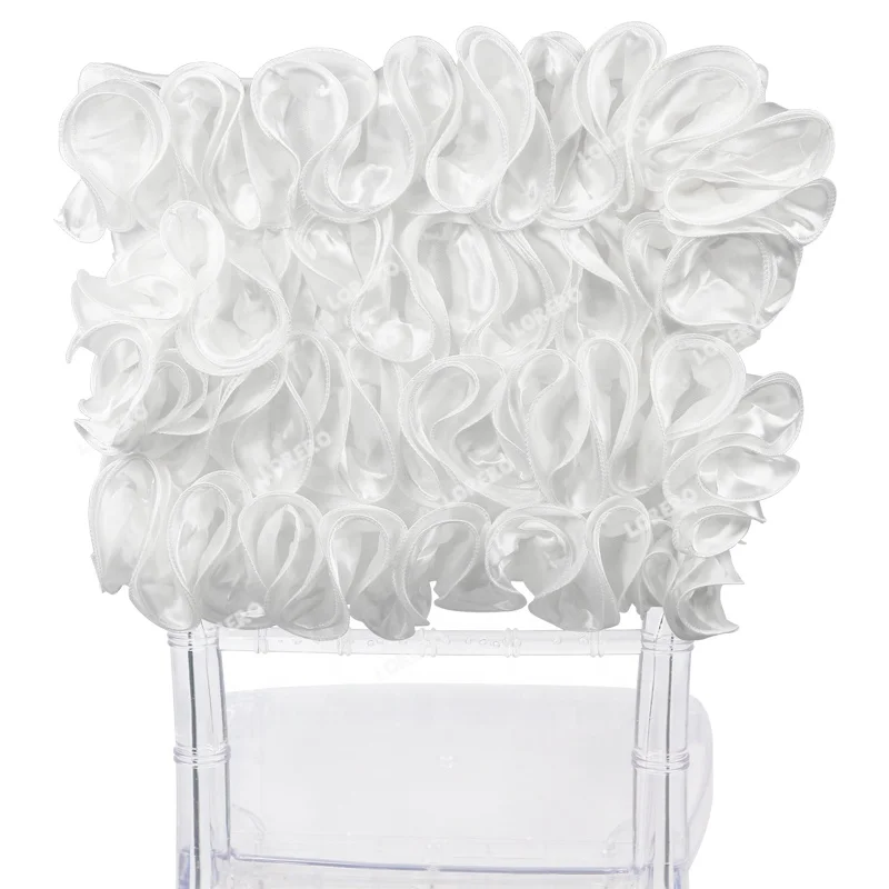 Wholesale Romantic Elastic Chiffon  chair Sashes Decoration Wedding Chiavari Chair Cover