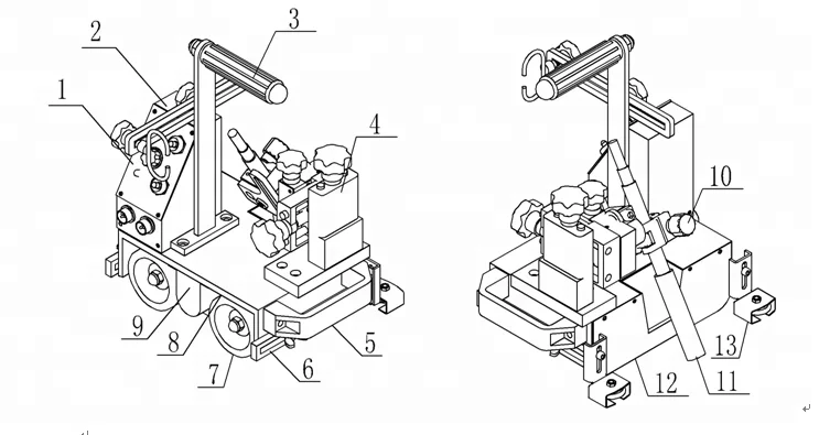 HK-8SS Light Automatic Magnet Auto Welding Carriage