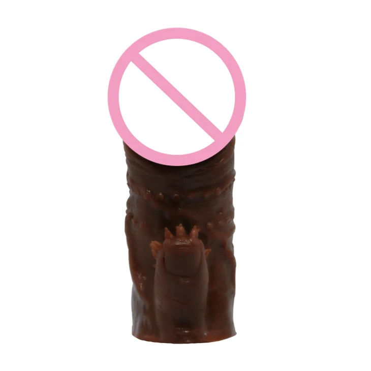 Brown Penis Sleeve Penis Extender Cock Sheath Sleeve