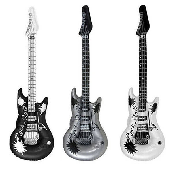 Promotional custom  inflatable pvc   violin  toy guitar  musical instruments toy violin for kids